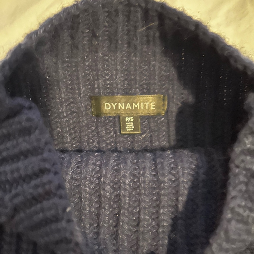 Dynamite Navy Blue Ribbed Sweater - Picture 3 of 4